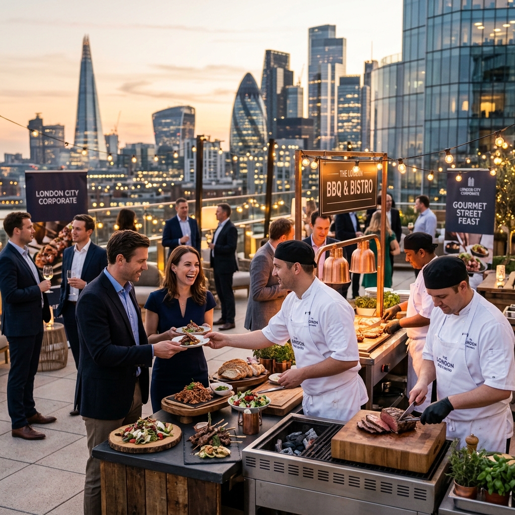High-end corporate catering event in London