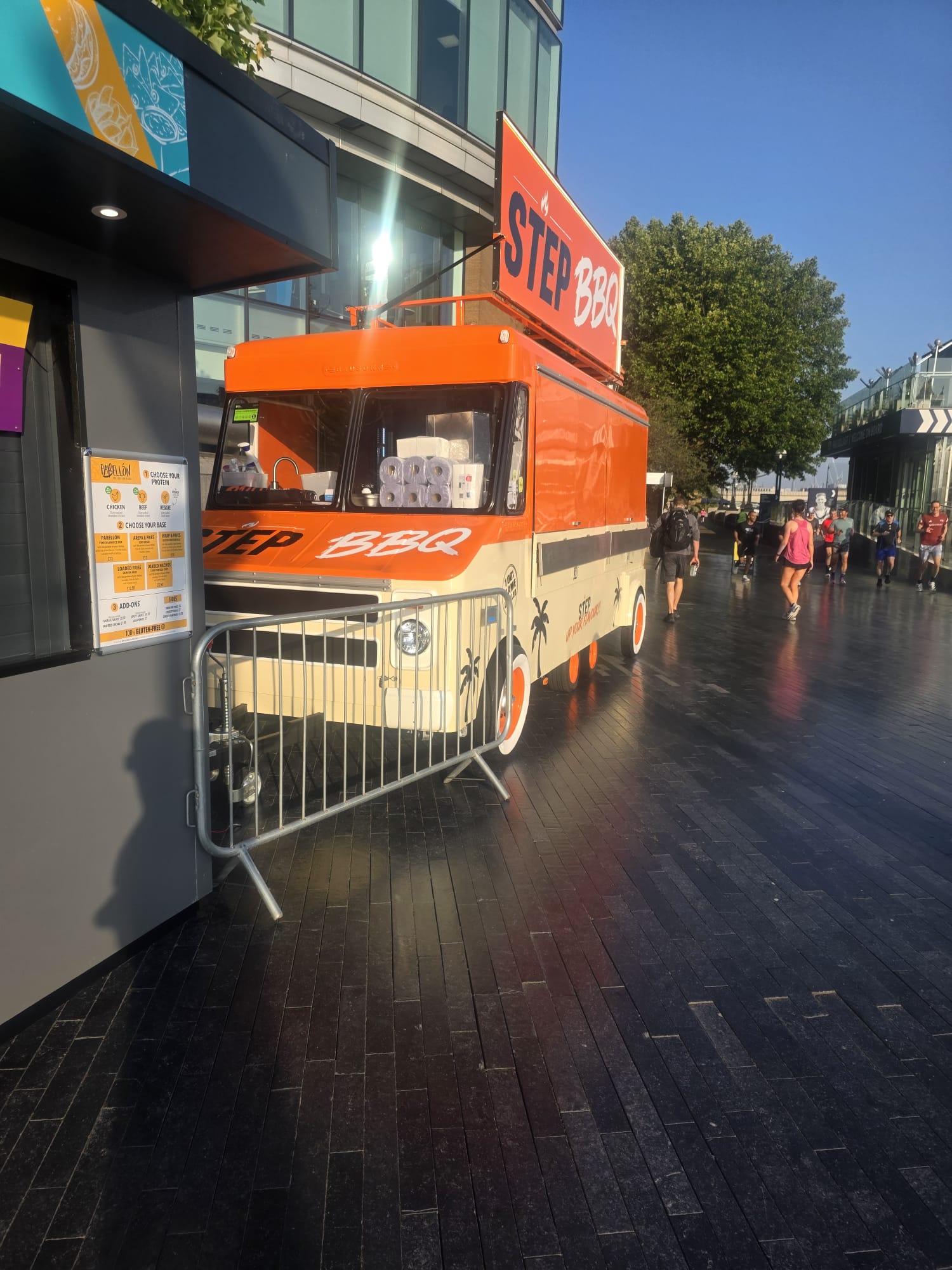Step BBQ truck from the front